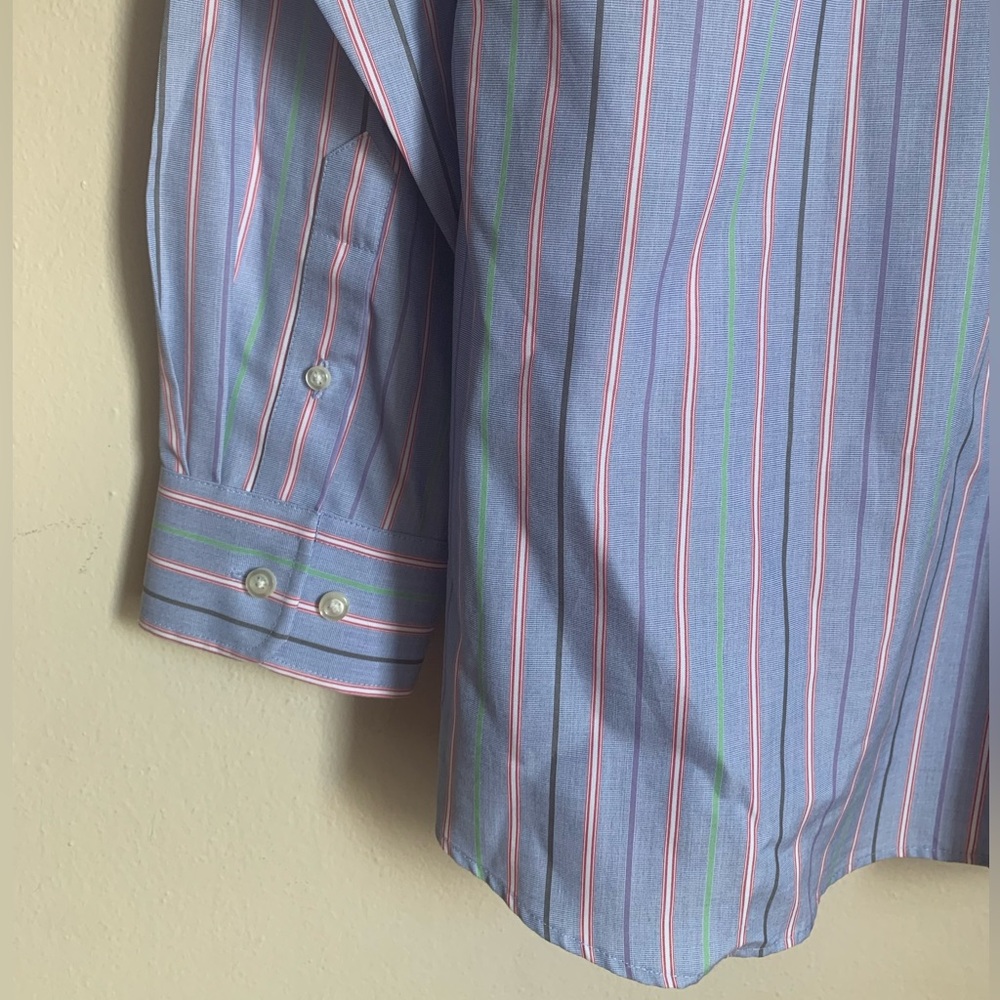 NWT Lands’ End Striped Button Down Shirt size 14 - Picture 5 of 9